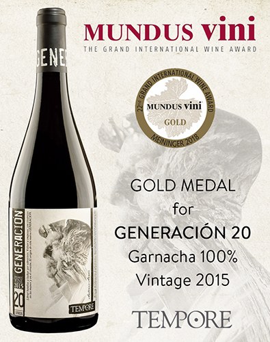 NEW GOLD MEDAL AT MUNDUS VINI CONTEST FOR OUR ORGANIC WINE GARNACHA